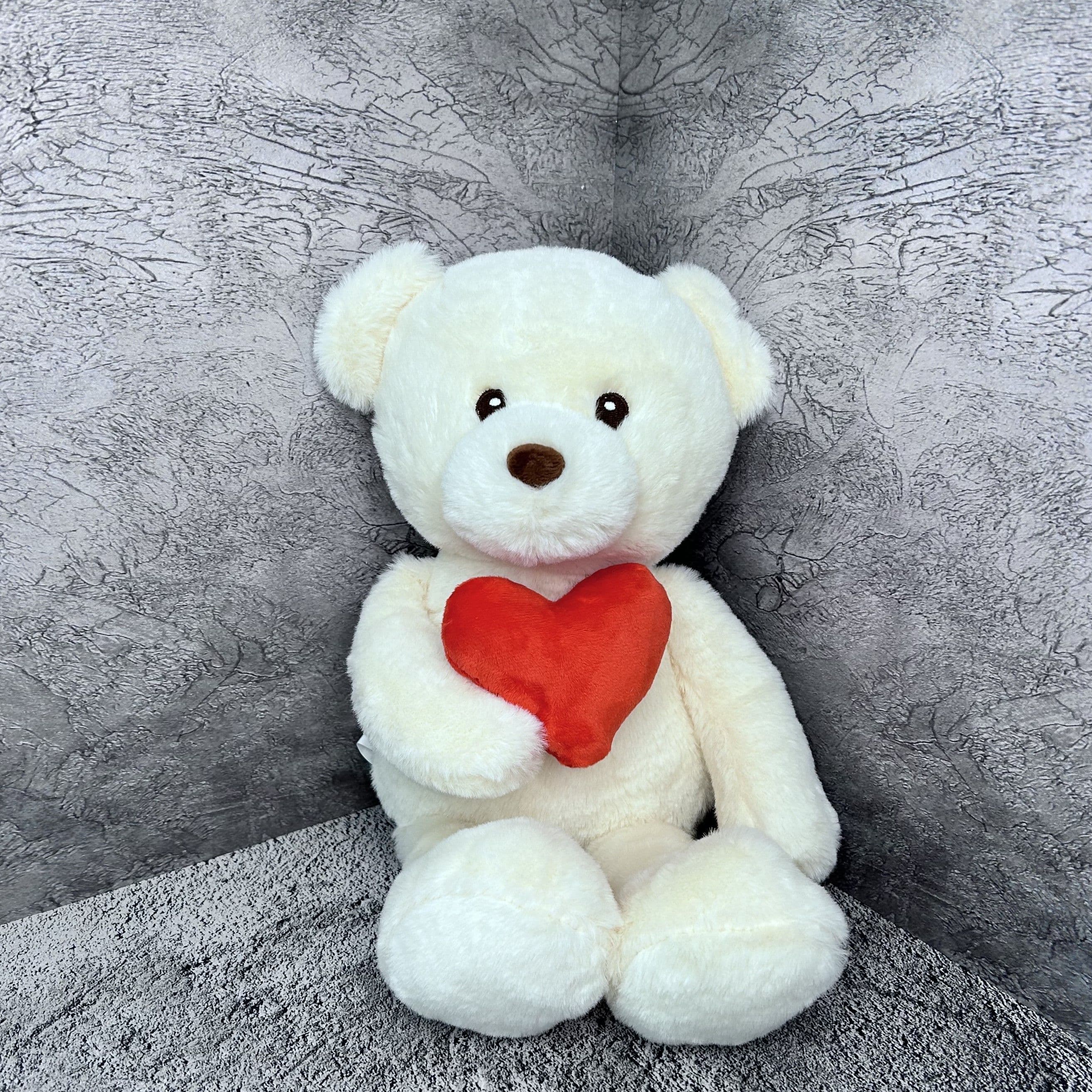 Игрушка 'Медведь с сердцем в руке', молочный, 35 см, (092)