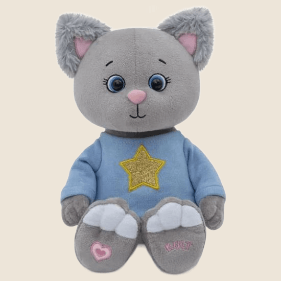 Игрушка 214 Котик Грей в толстовке со звездой 25 см