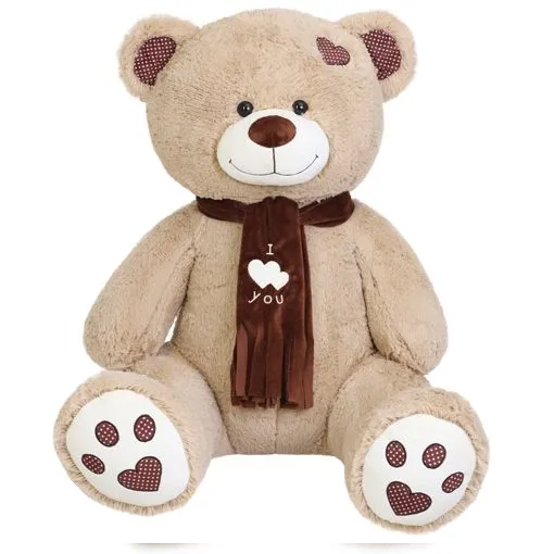 Игрушка Медведь Тони с коричневым шарфом, кофейный 150 см (212)