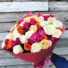 Розы разноцветные (40см) Эквадор