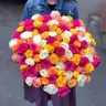 Розы разноцветные (70см) Эквадор