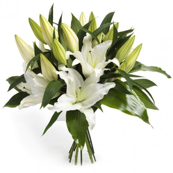 Прекрасный букет лилий.