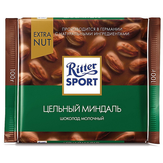 Шоколад 'Риттер Спорт' Лесной орех (молочный шоколад)