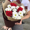 Букет 232 Хризантема и красная роза